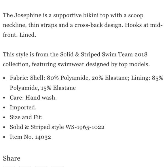 Revolve Solid & Striped Bikini Top Clasp Front Cross Back Cream Swimwear Large - Picture 10 of 11